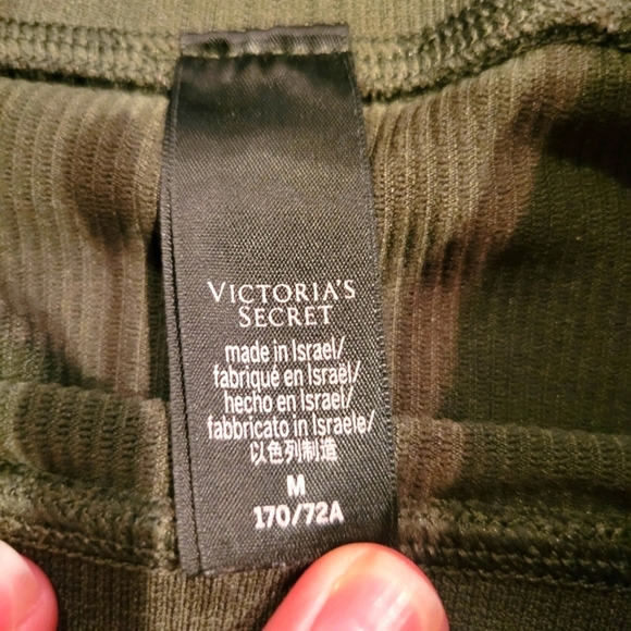 Victoria's Secret Ribbed High Rise Sport Tight Leggings Army Green Size M - Picture 3 of 7